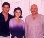Hrithik Roshan, Preity Zinta and Rakesh Roshan