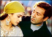 Preity Zinta and Sunny Deol in The Hero