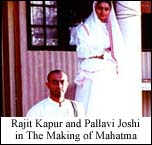 Rajit Kapur and Pallavi Joshi in The Making of Mahatma