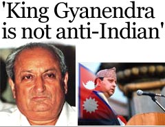 'King Gyanendra is not anti-Indian'