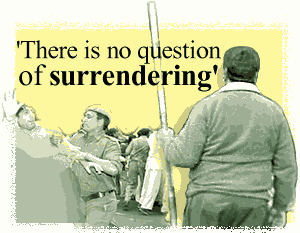 'There is no question of surrendering'