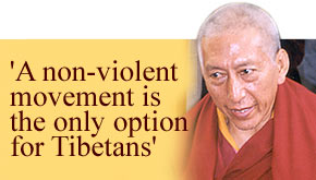 'A non-violent movement is the only option for Tibetans'