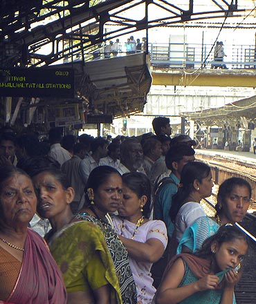 The railway stir meant a greater crush at Mumbai's railway stations