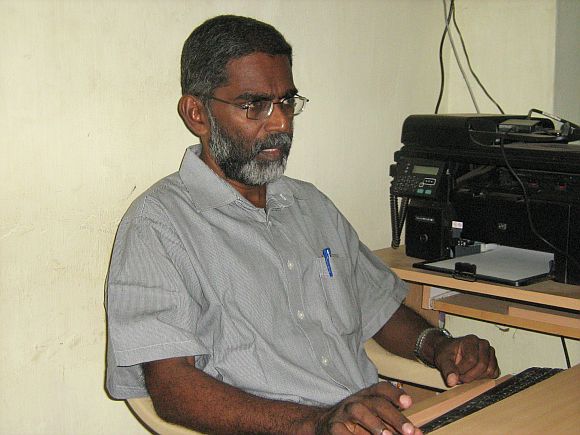S P Udayakumar is seen sending out mails to international organisations during his fast onto death agitation