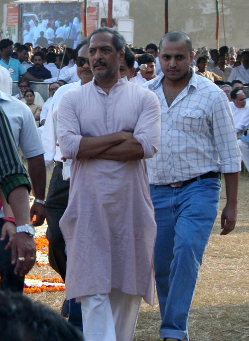 Bollywood actor Nana Patekar seen at Shivaji Park on Sunday