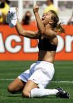 Brandi Chastian (US) celebrates 1999 World Cup winning penalty