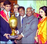 Aruna Anand with Vishwanathan Anand
