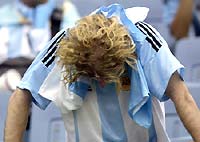 A disappointed Argentina fan
