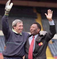 Gordon Banks and Pele