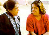 Radhika with her mother, Indeera Chand