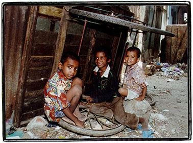 A smile amidst all that squalor and filth