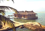 Floating cottages at Poovar Island Resort
